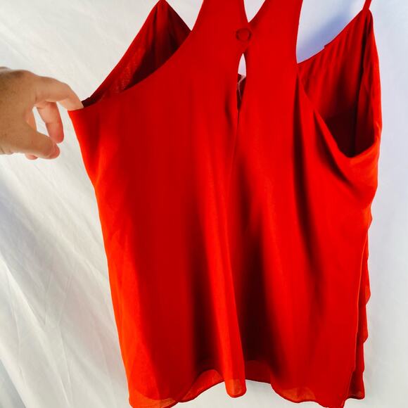 Naked Zebra Red Ruffle Spaghetti Strap Racer Back Tank Small NWT Y2K Going Out - Picture 7 of 8